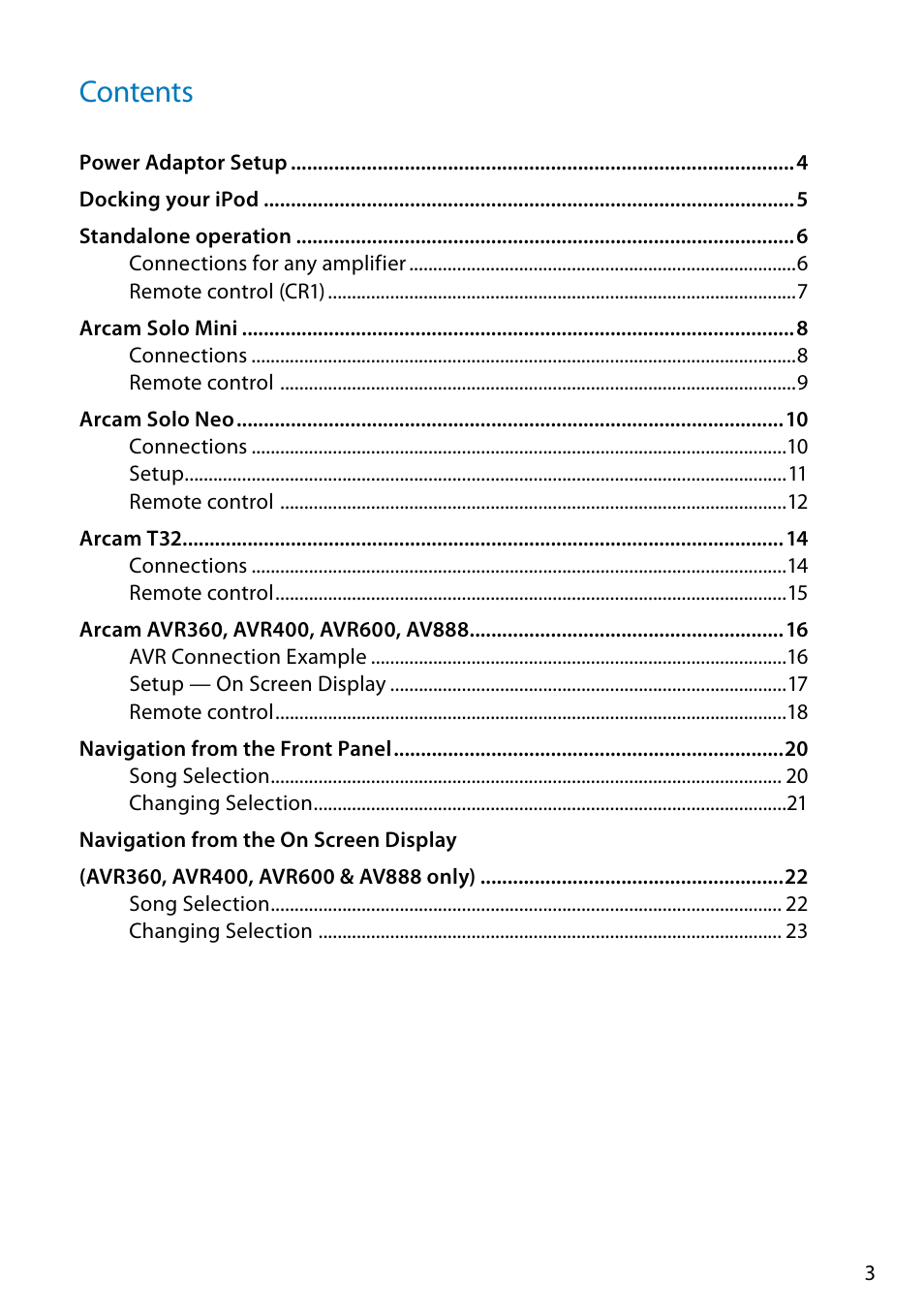 Arcam Doxx drDock User Manual | Page 3 / 26