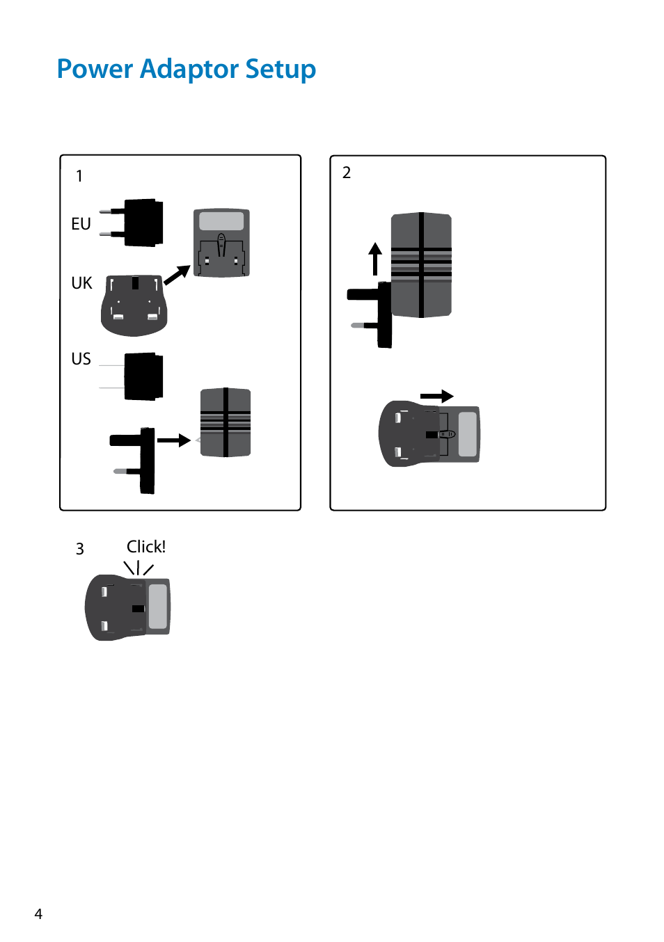 Power adaptor setup | Arcam Doxx drDock User Manual | Page 4 / 26