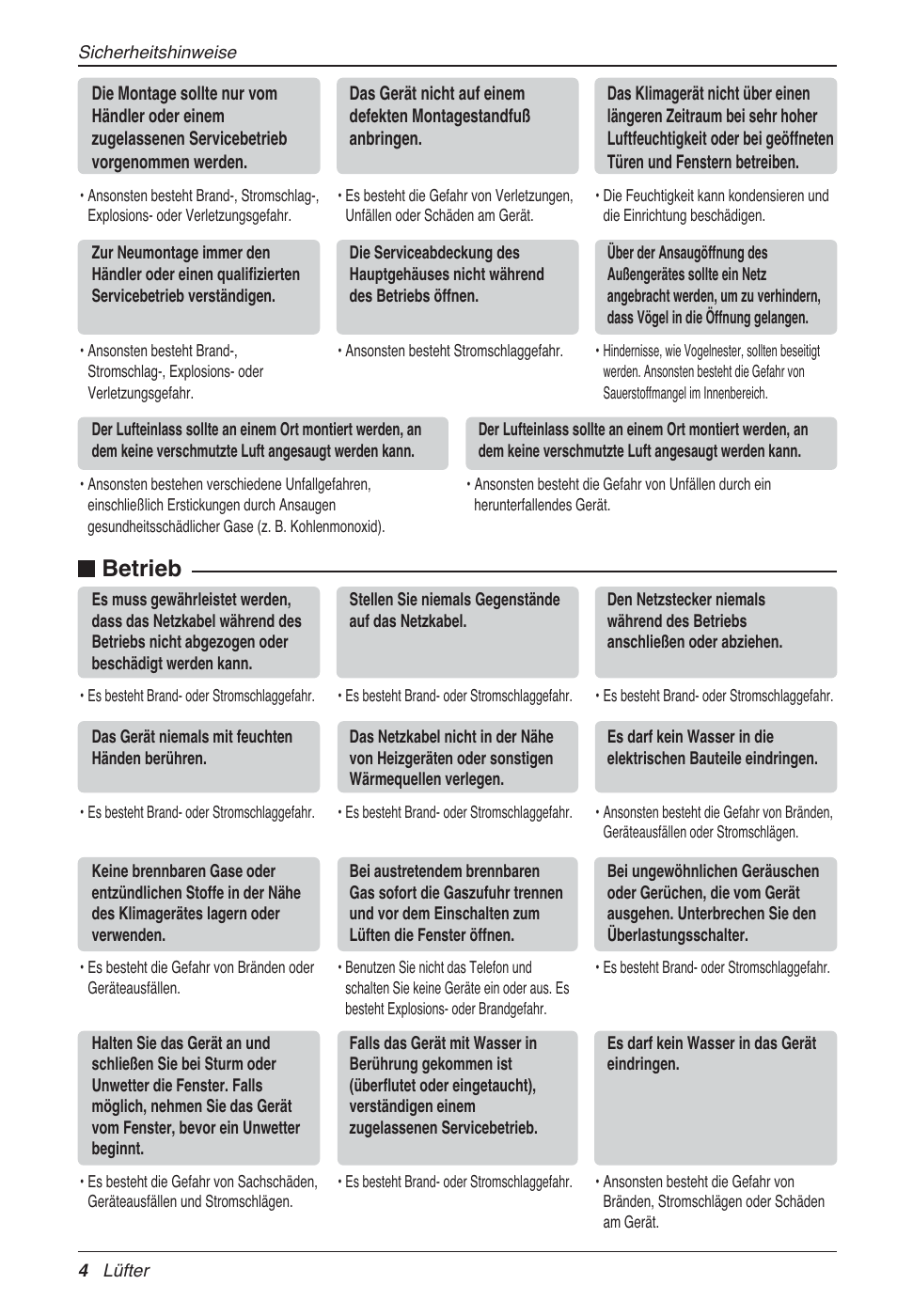 N betrieb | LG LZ-H100GXN0 User Manual | Page 100 / 456