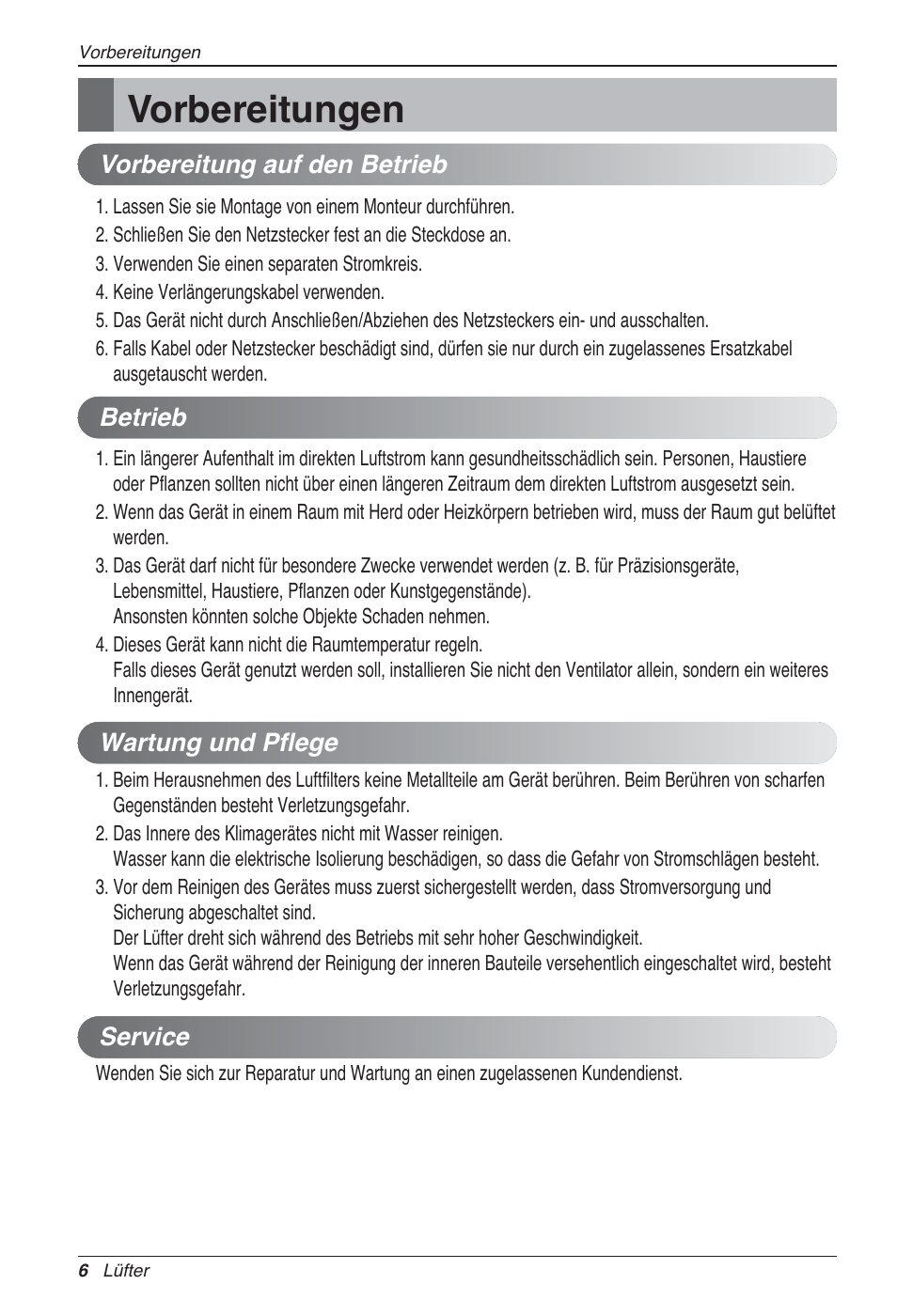 Vorbereitungen | LG LZ-H100GXN0 User Manual | Page 102 / 456