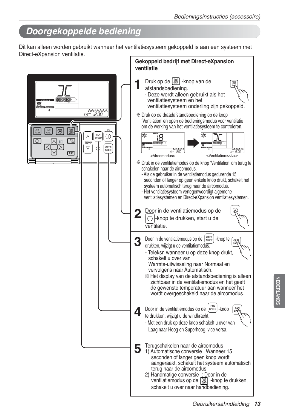 Doorgekoppelde bediening | LG LZ-H100GXN0 User Manual | Page 181 / 456