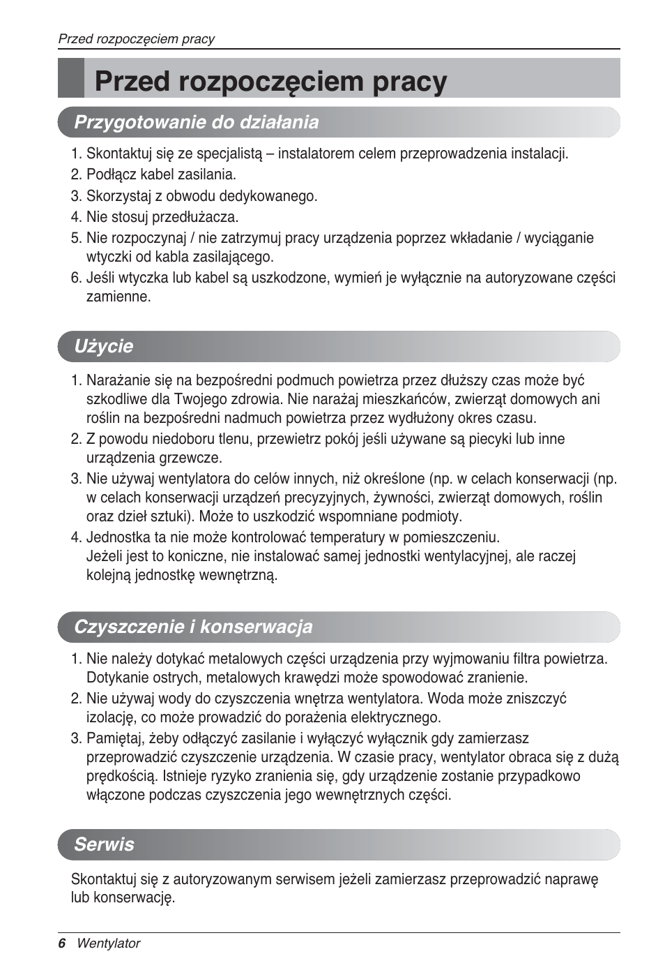 Przed rozpoczęciem pracy | LG LZ-H100GXN0 User Manual | Page 198 / 456