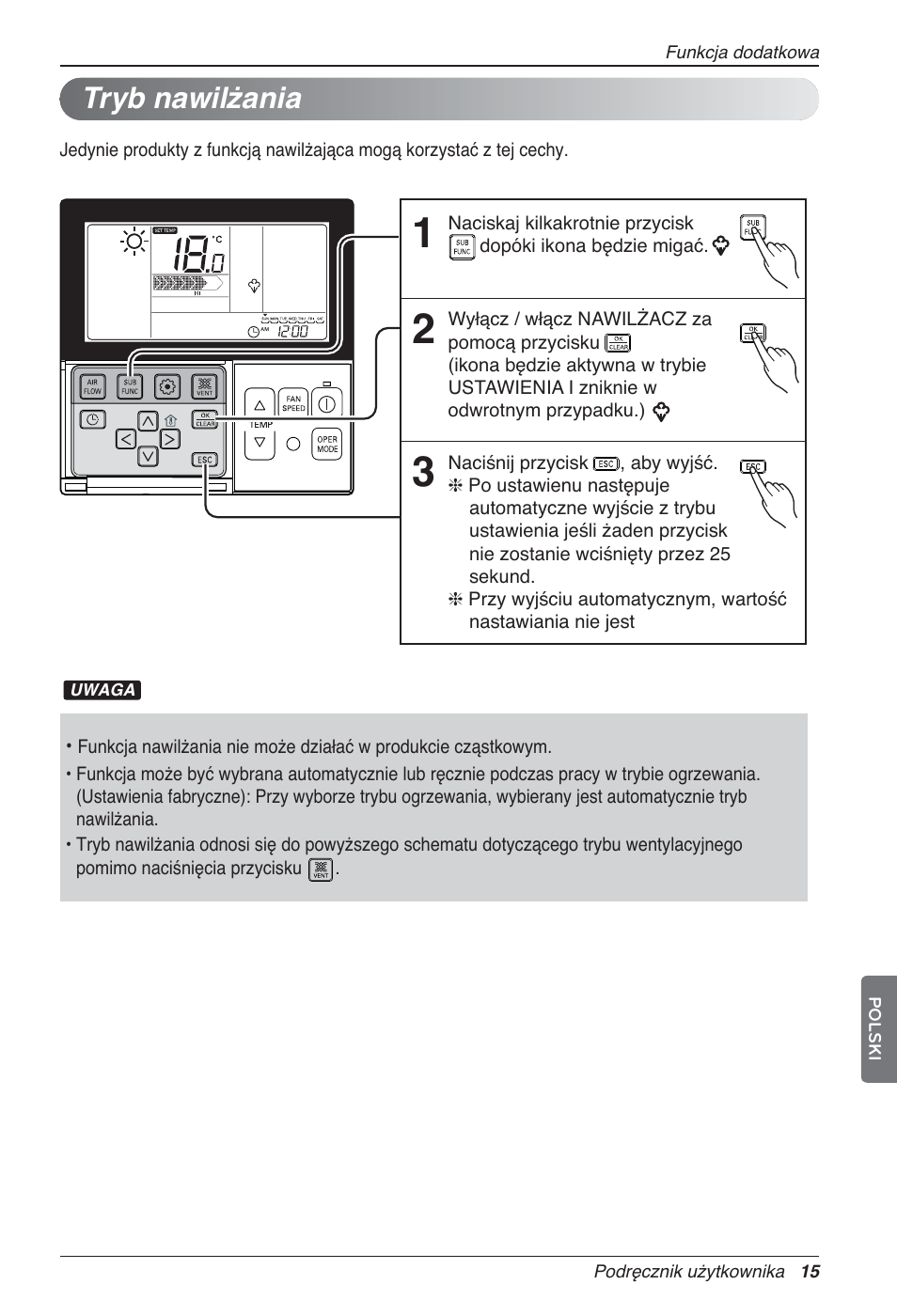 Tryb nawilżania | LG LZ-H100GXN0 User Manual | Page 207 / 456