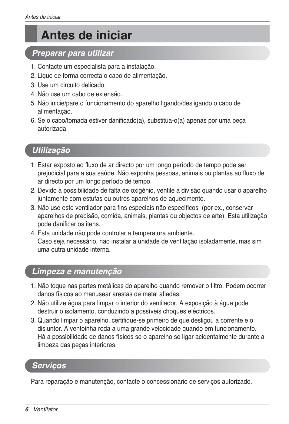 Antes de iniciar | LG LZ-H100GXN0 User Manual | Page 245 / 456