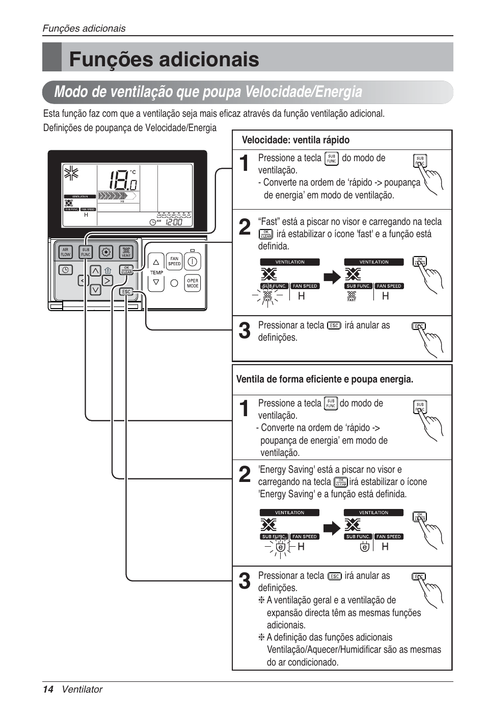 Funções adicionais, Modo de ventilação que poupa velocidade/energia | LG LZ-H100GXN0 User Manual | Page 253 / 456
