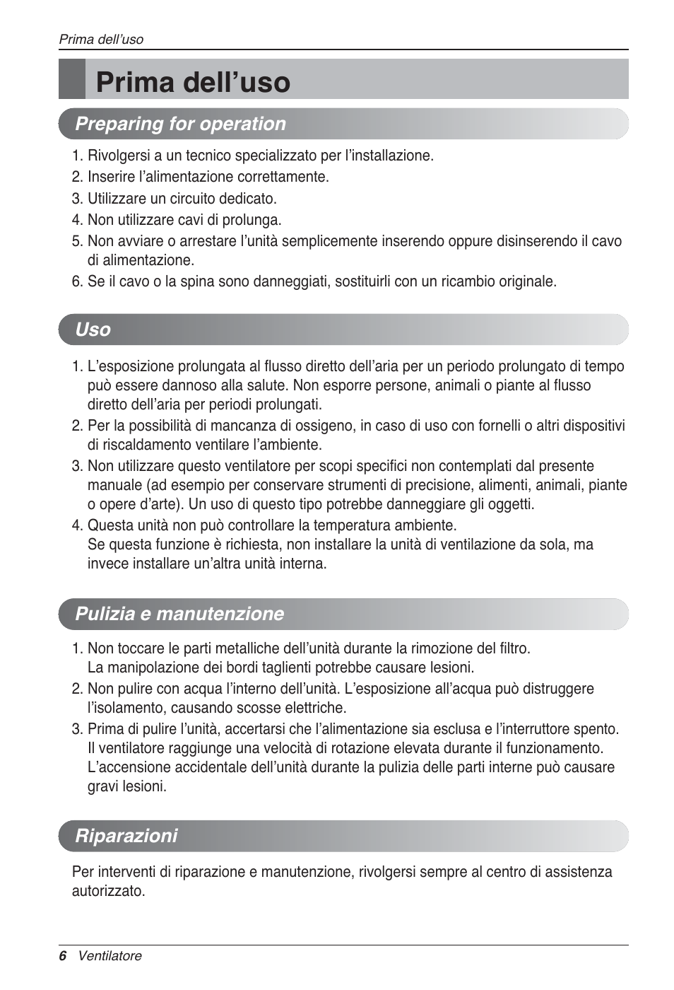 Prima dellʼuso | LG LZ-H100GXN0 User Manual | Page 30 / 456