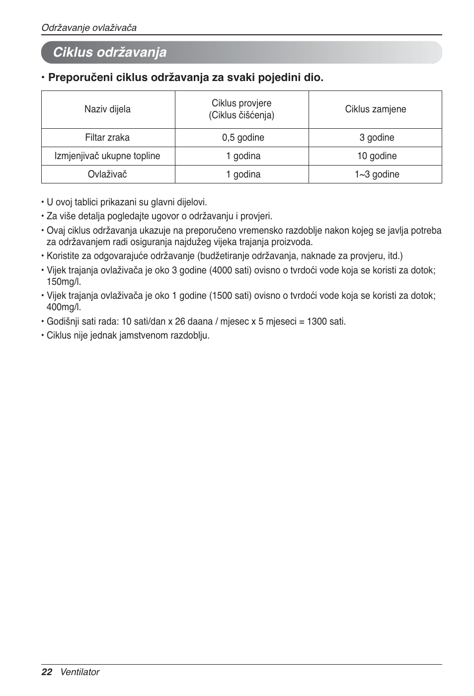 Ciklus održavanja | LG LZ-H100GXN0 User Manual | Page 357 / 456