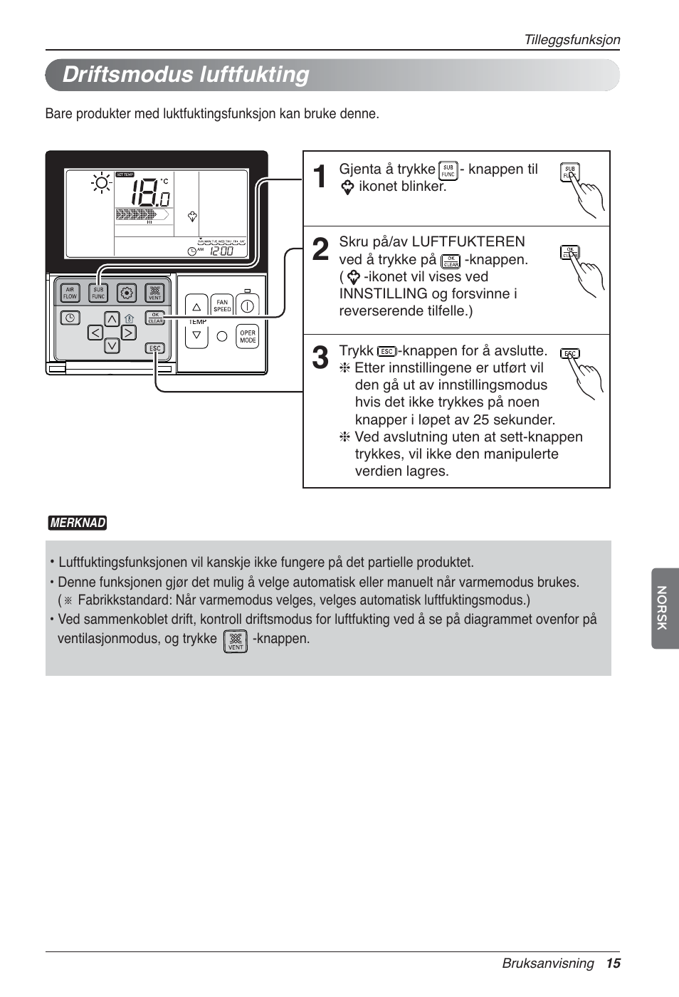 Driftsmodus luftfukting | LG LZ-H100GXN0 User Manual | Page 398 / 456