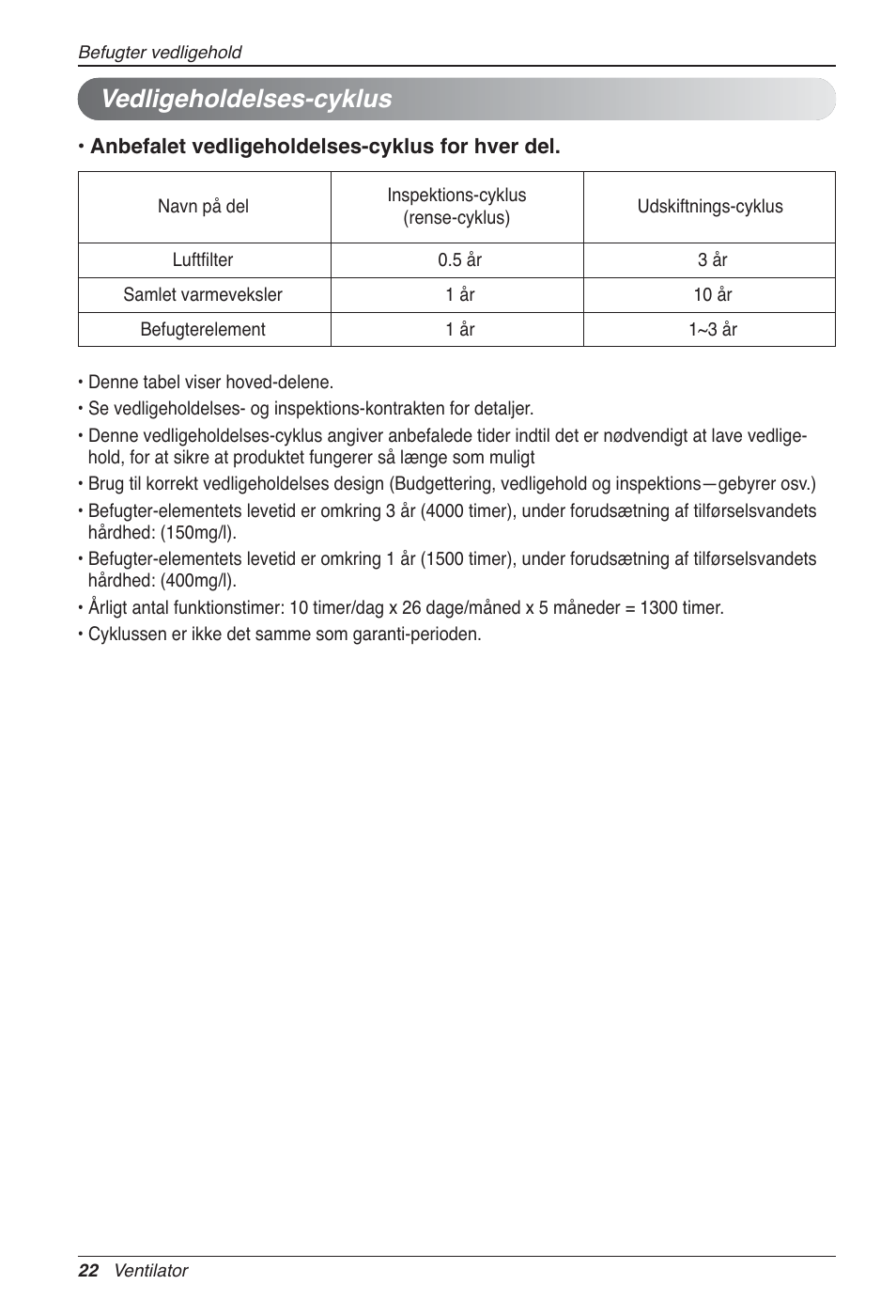 Vedligeholdelses-cyklus | LG LZ-H100GXN0 User Manual | Page 453 / 456