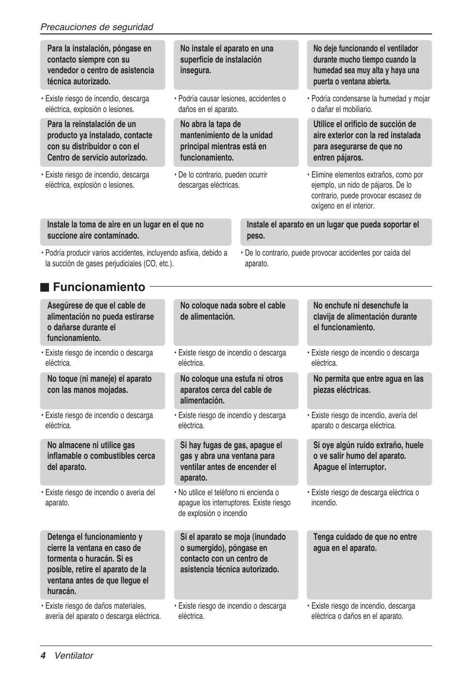 N funcionamiento | LG LZ-H100GXN0 User Manual | Page 52 / 456