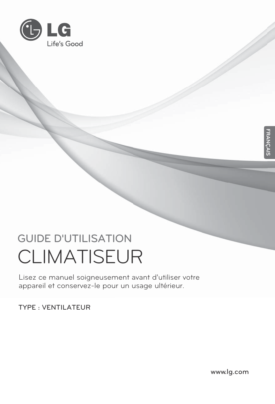 Français, Climatiseur, Guide d'utilisation | LG LZ-H100GXN0 User Manual | Page 73 / 456