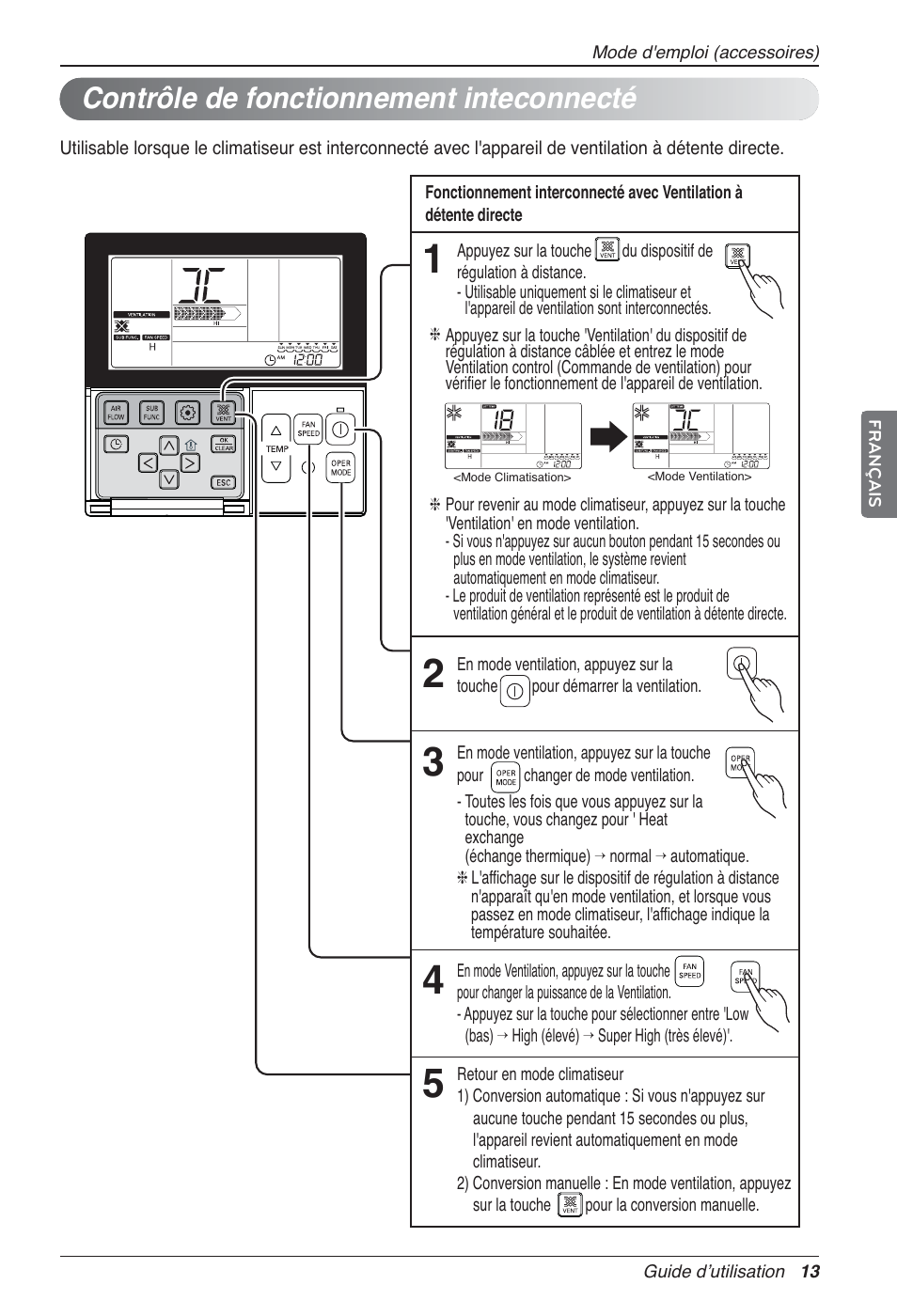 Contrôle de fonctionnement inteconnecté | LG LZ-H100GXN0 User Manual | Page 85 / 456