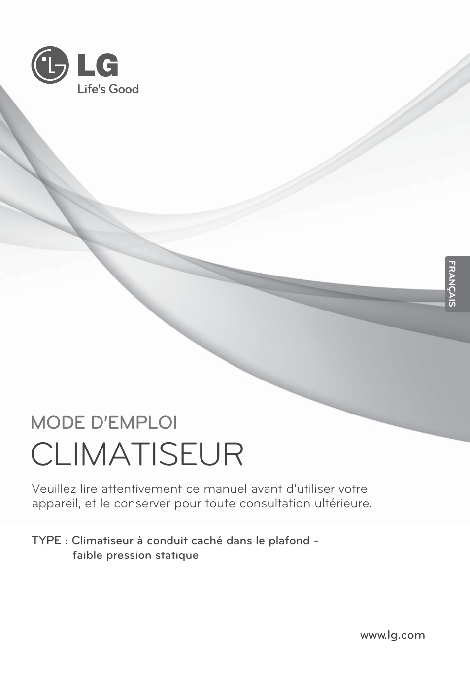 Climatiseur, Mode d’emploi | LG ARNU12GL2G2 User Manual | Page 31 / 91