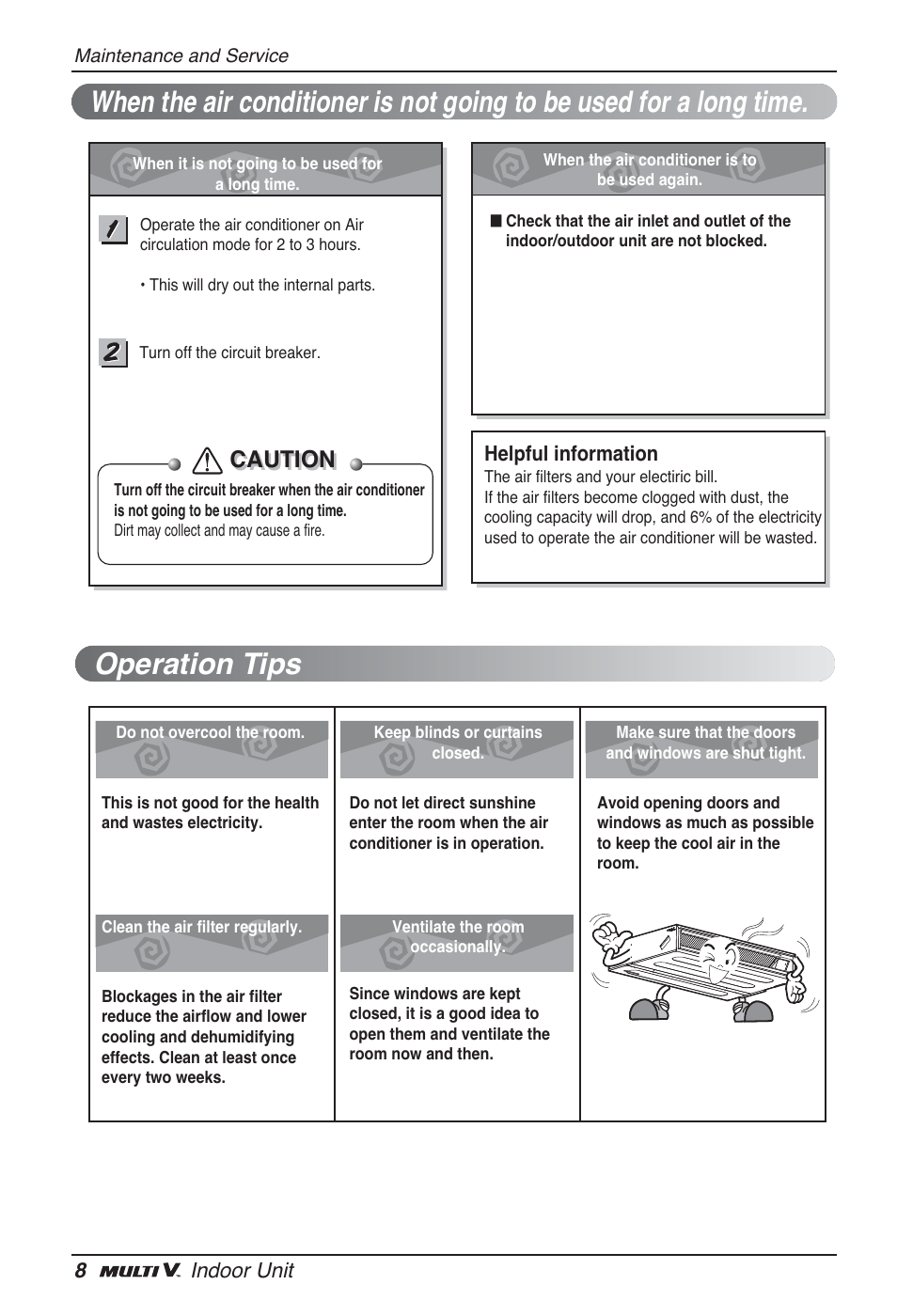 Caution | LG ARNU12GL2G2 User Manual | Page 8 / 91