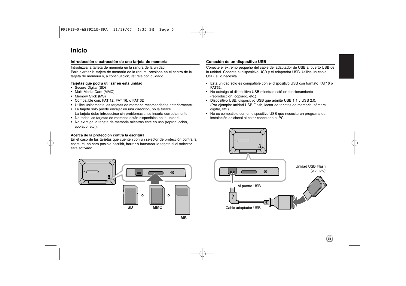 Inicio | LG PF391 User Manual | Page 21 / 32