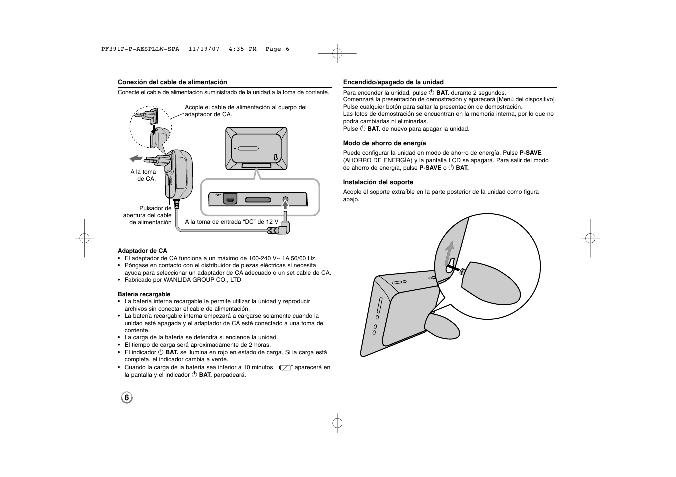 LG PF391 User Manual | Page 22 / 32