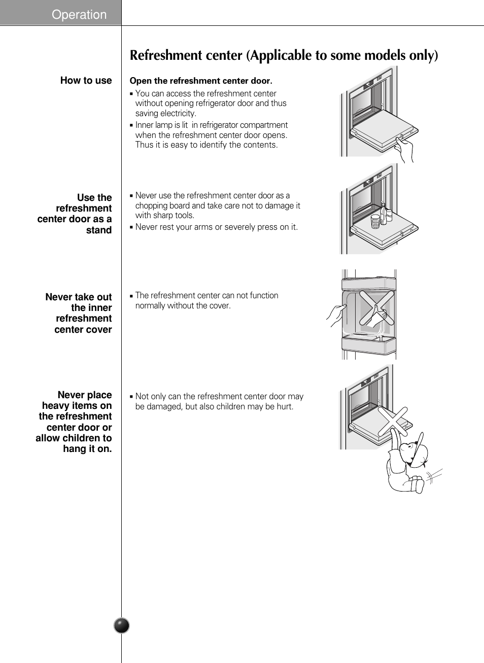 Operation | LG GR-L217LCX User Manual | Page 15 / 85