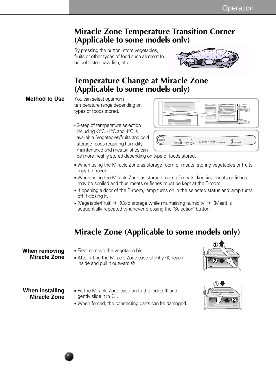 Operation | LG GR-L217LCX User Manual | Page 18 / 85