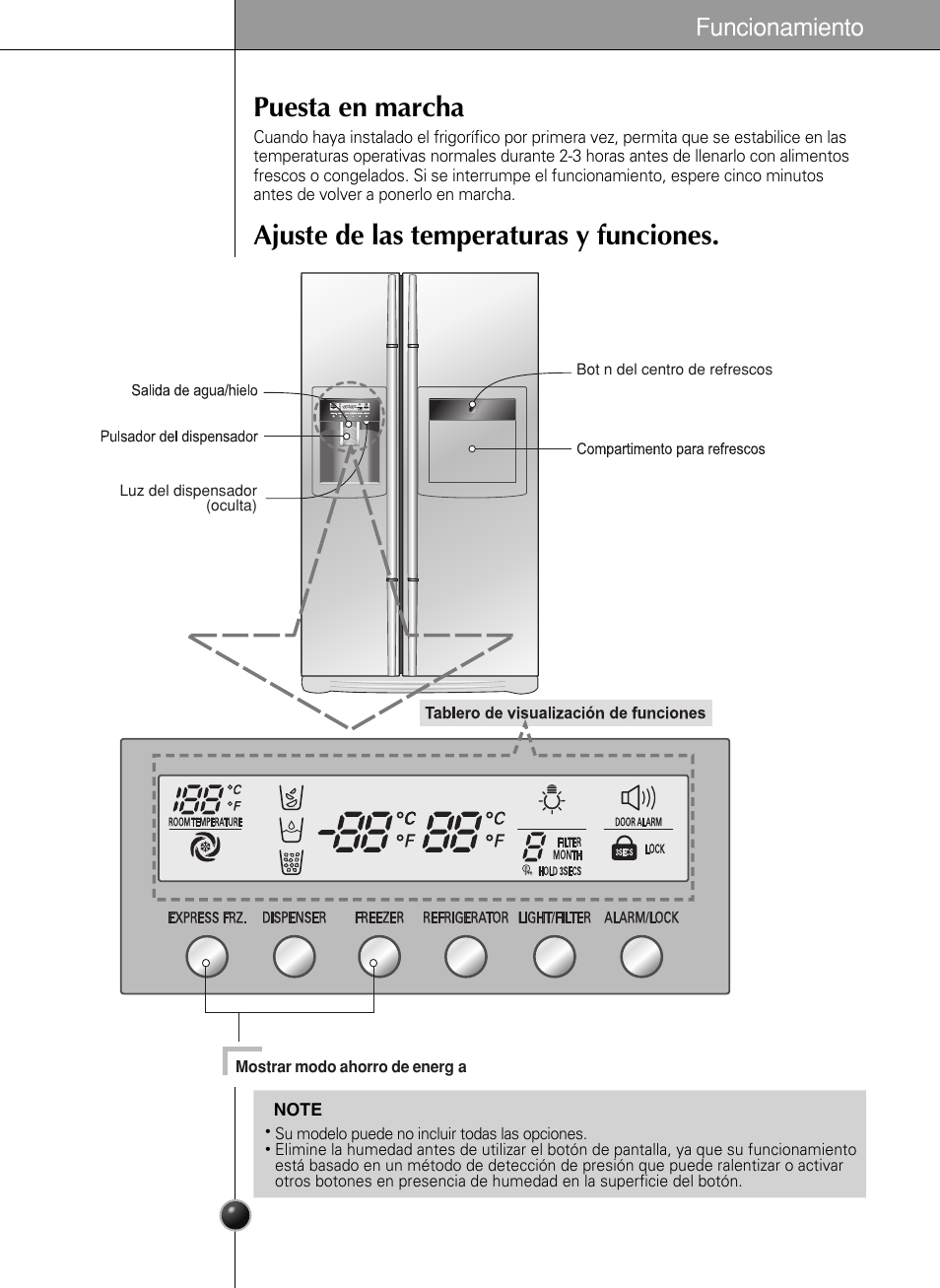 Funcionamiento | LG GR-L217LCX User Manual | Page 37 / 85