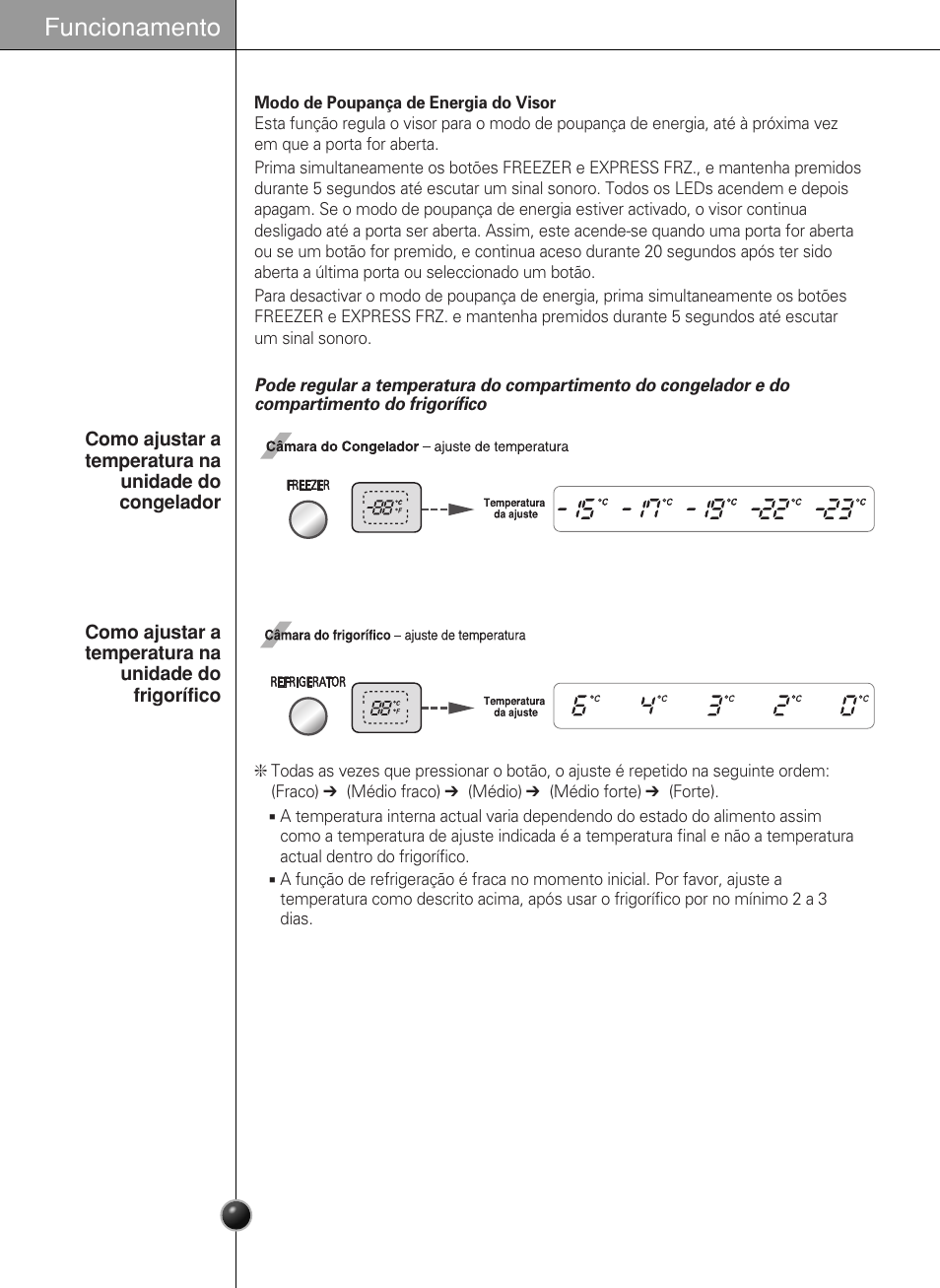 Funcionamento | LG GR-L217LCX User Manual | Page 67 / 85