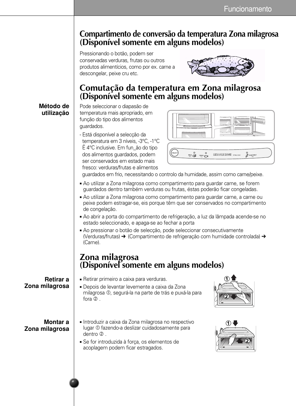 Funcionamento | LG GR-L217LCX User Manual | Page 74 / 85