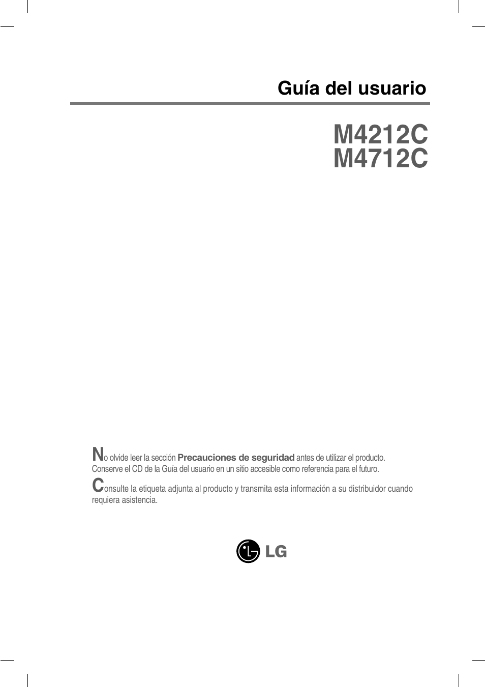 LG M4212C-BA User Manual | 67 pages