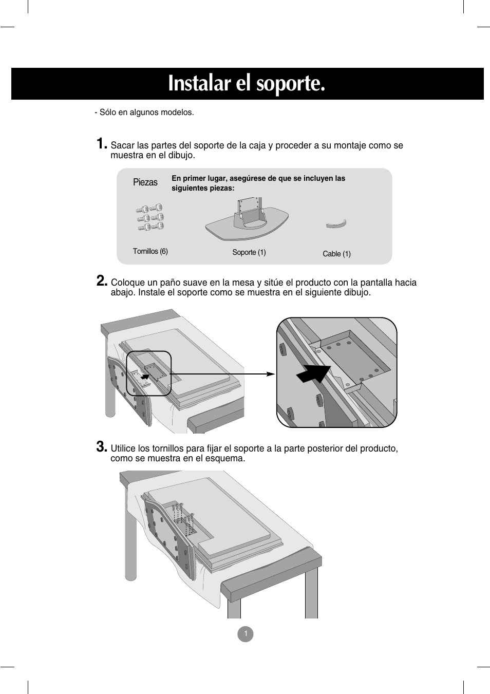 Instalar el soporte | LG M4212C-BA User Manual | Page 2 / 67