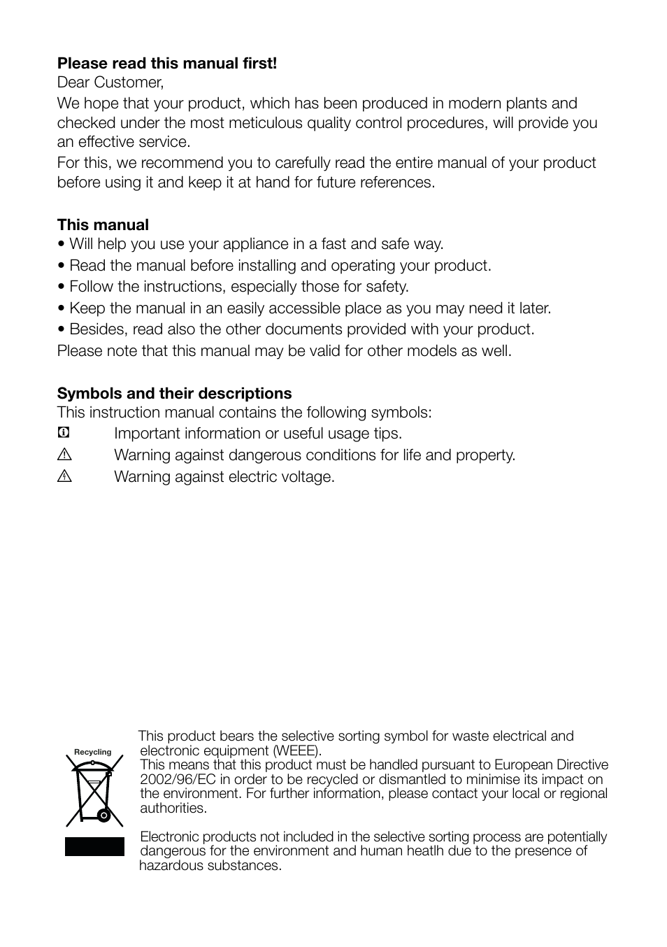 Beko TSE 1282 User Manual | Page 2 / 89