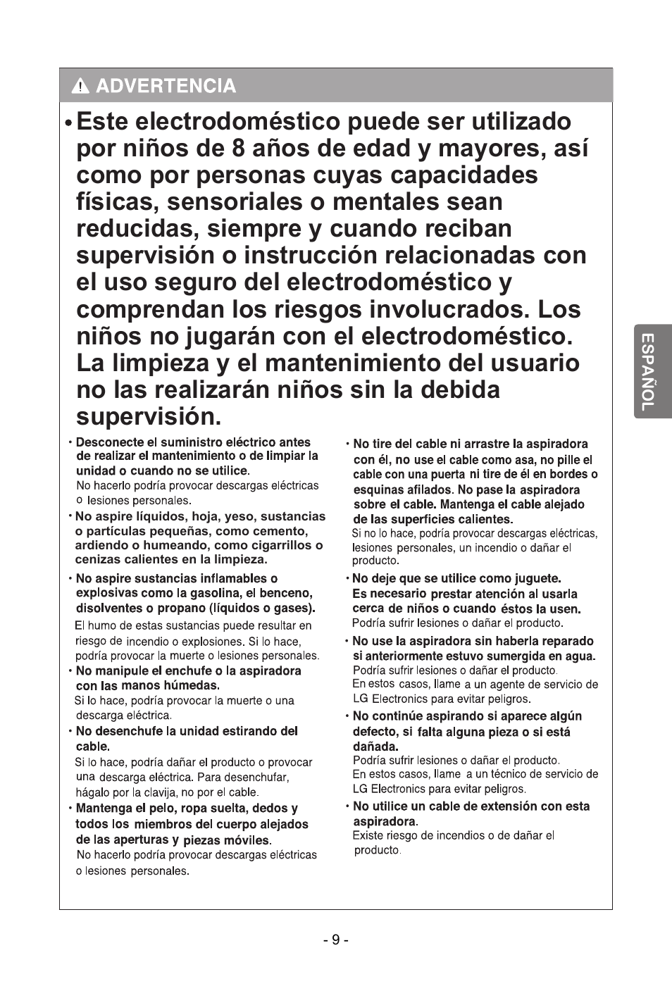 LG VB2718RT User Manual | Page 10 / 17