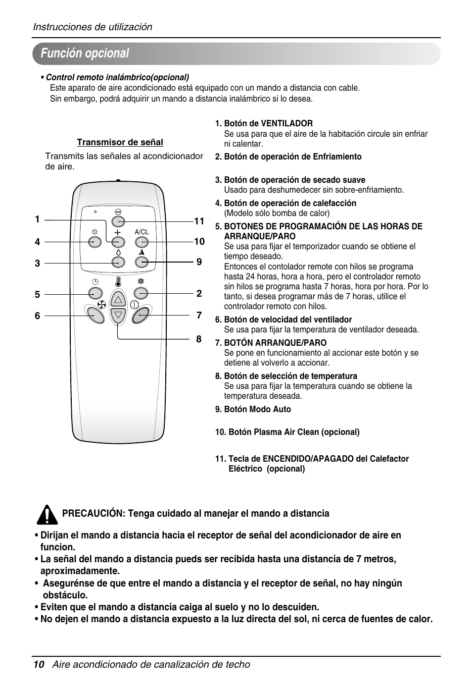 Función opcional | LG MB09AHB User Manual | Page 10 / 31