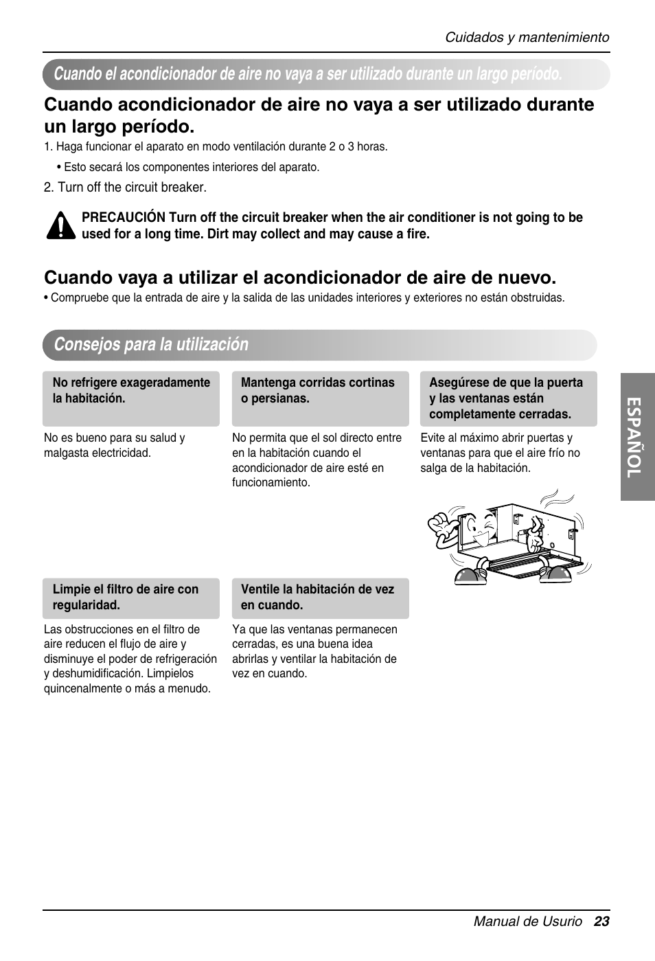 Español | LG MB09AHB User Manual | Page 23 / 31