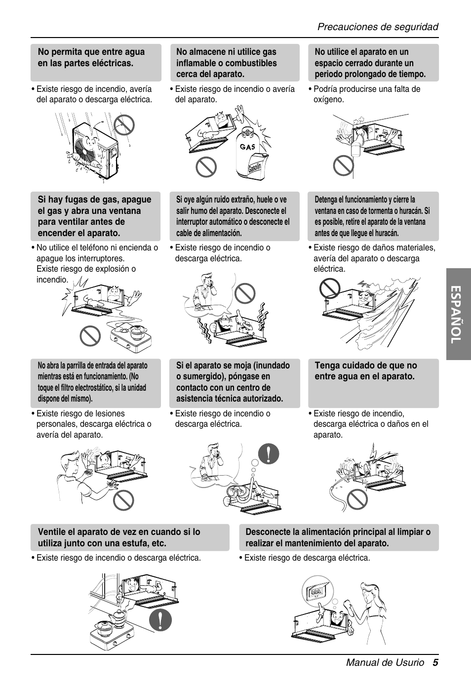 Español | LG MB09AHB User Manual | Page 5 / 31