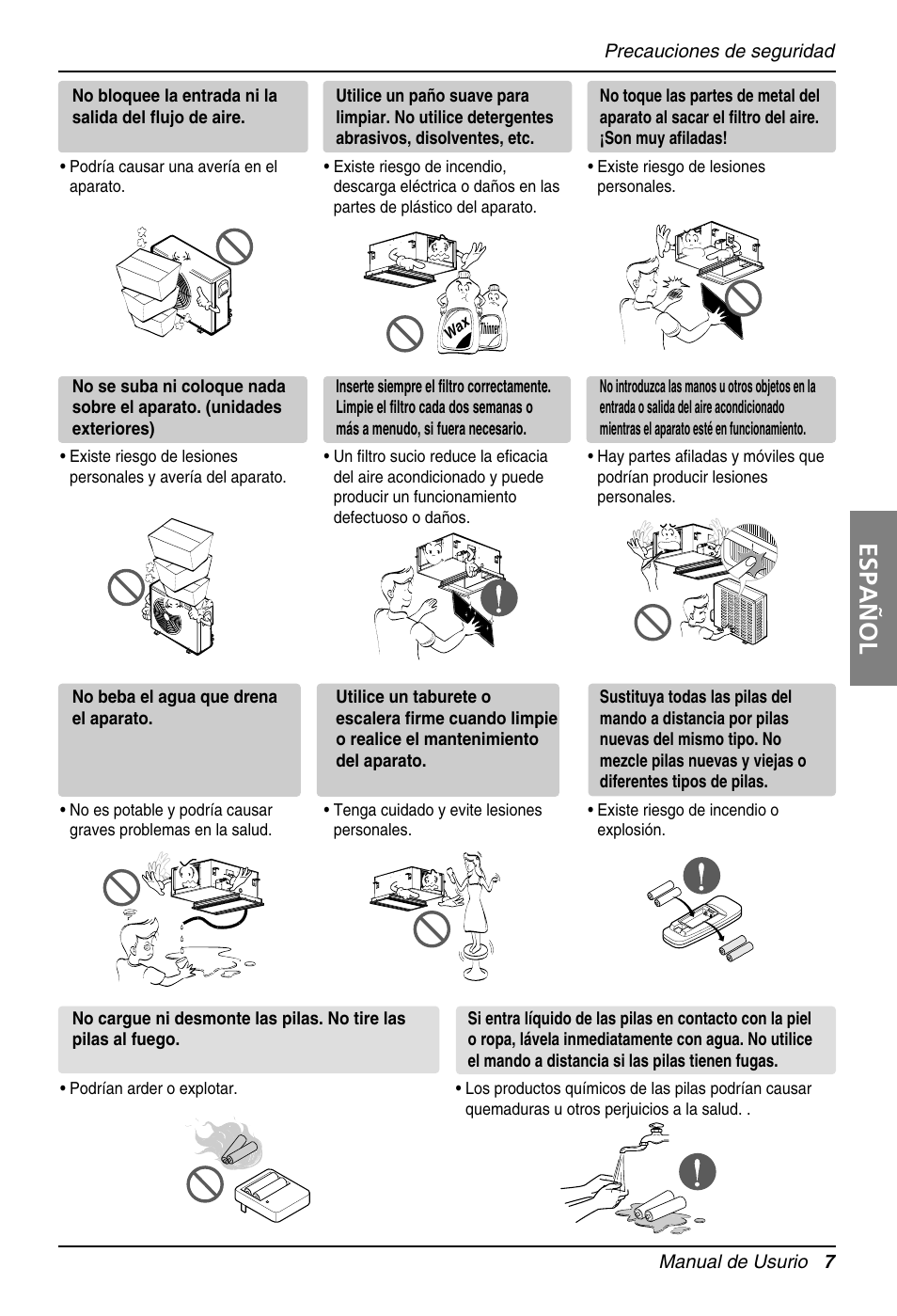 Español | LG MB09AHB User Manual | Page 7 / 31