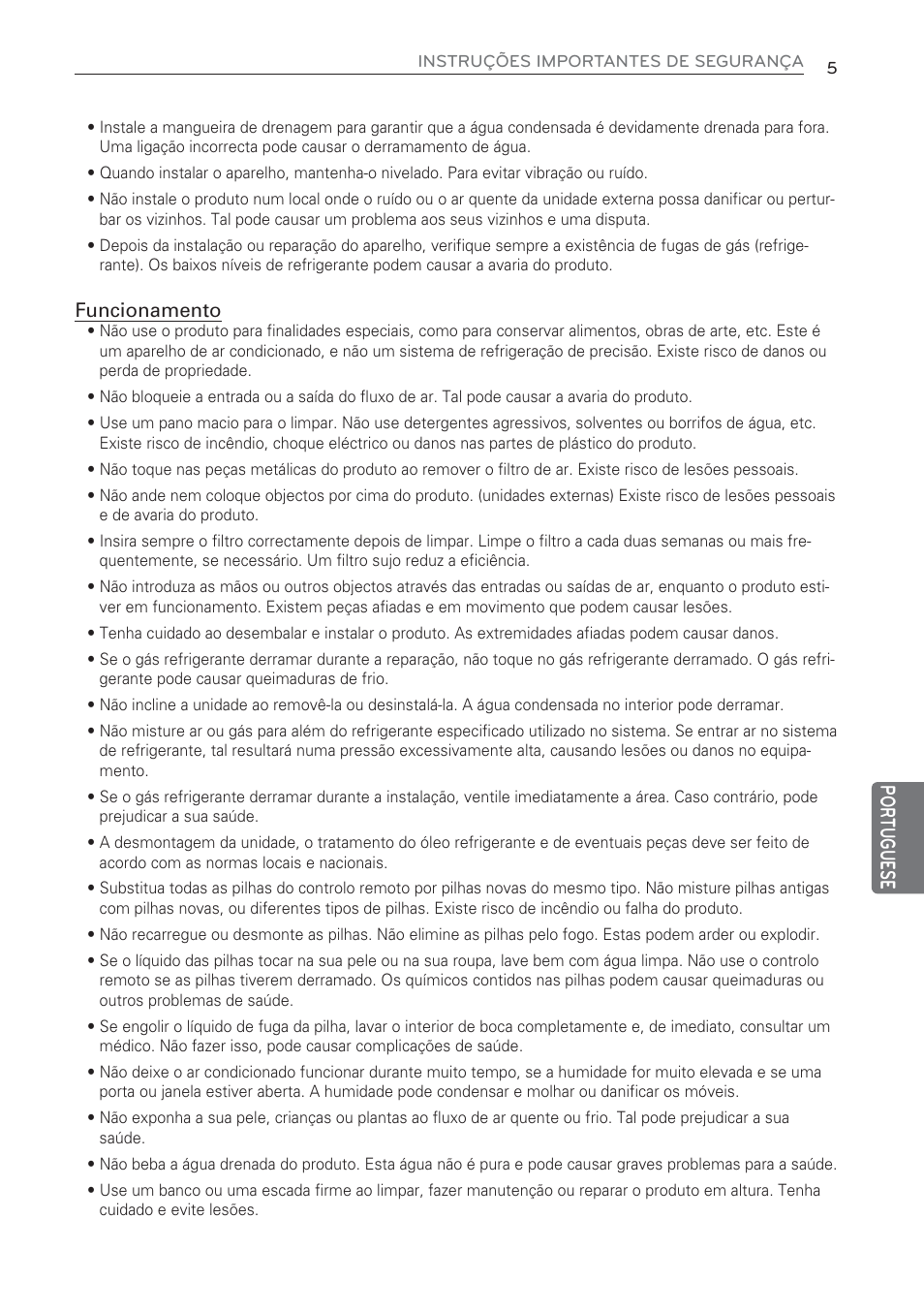 Por tuguese | LG MS07AQ User Manual | Page 137 / 221