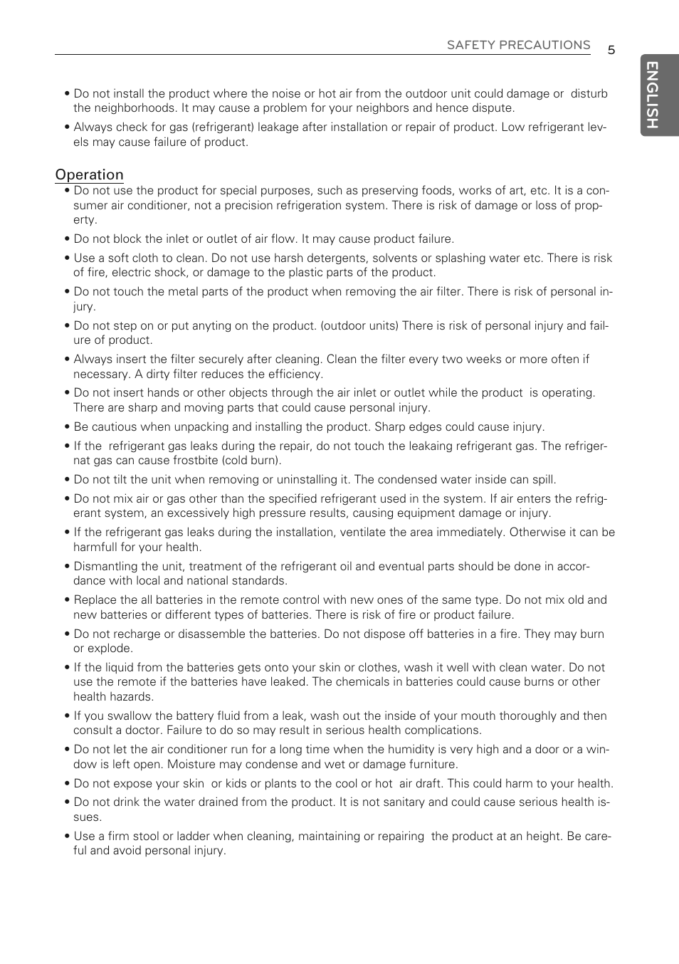 English | LG MS07AQ User Manual | Page 5 / 221