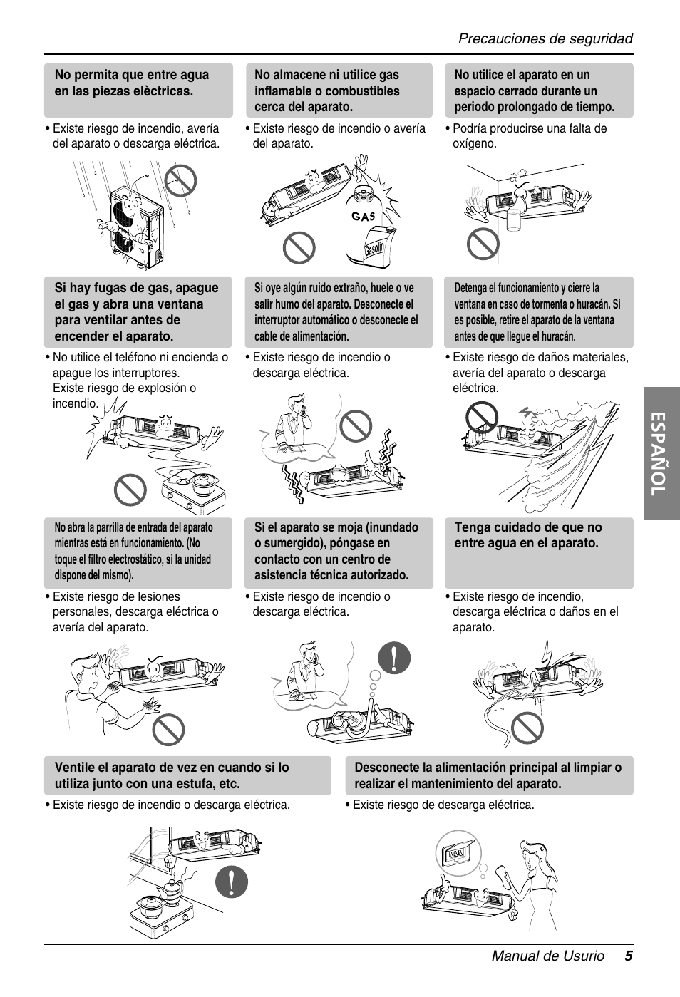 Español | LG B42AH User Manual | Page 5 / 33