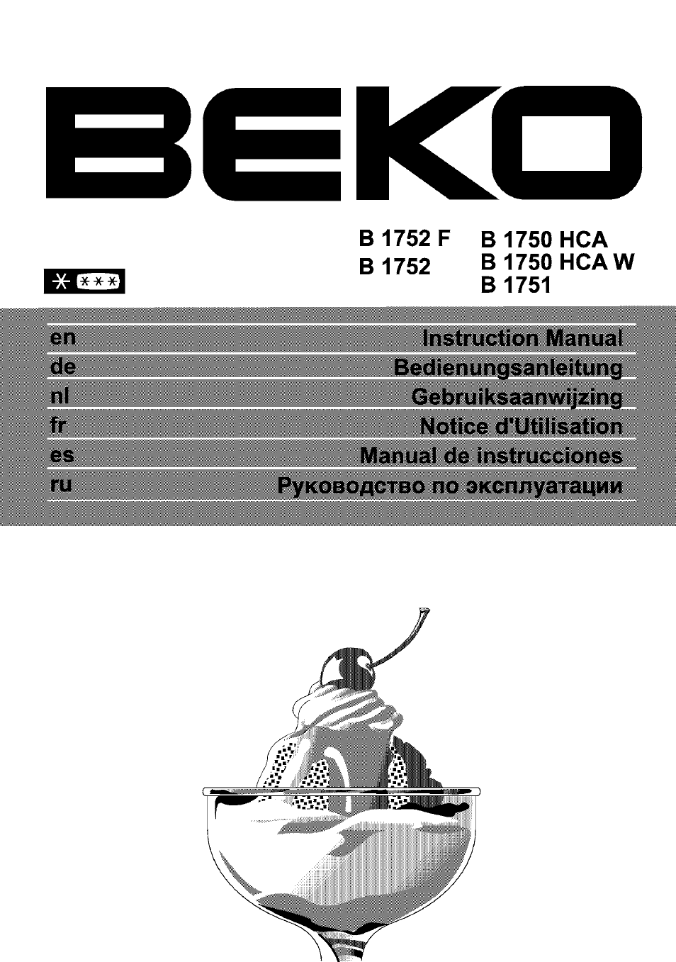 Beko B 1751 User Manual | 64 pages