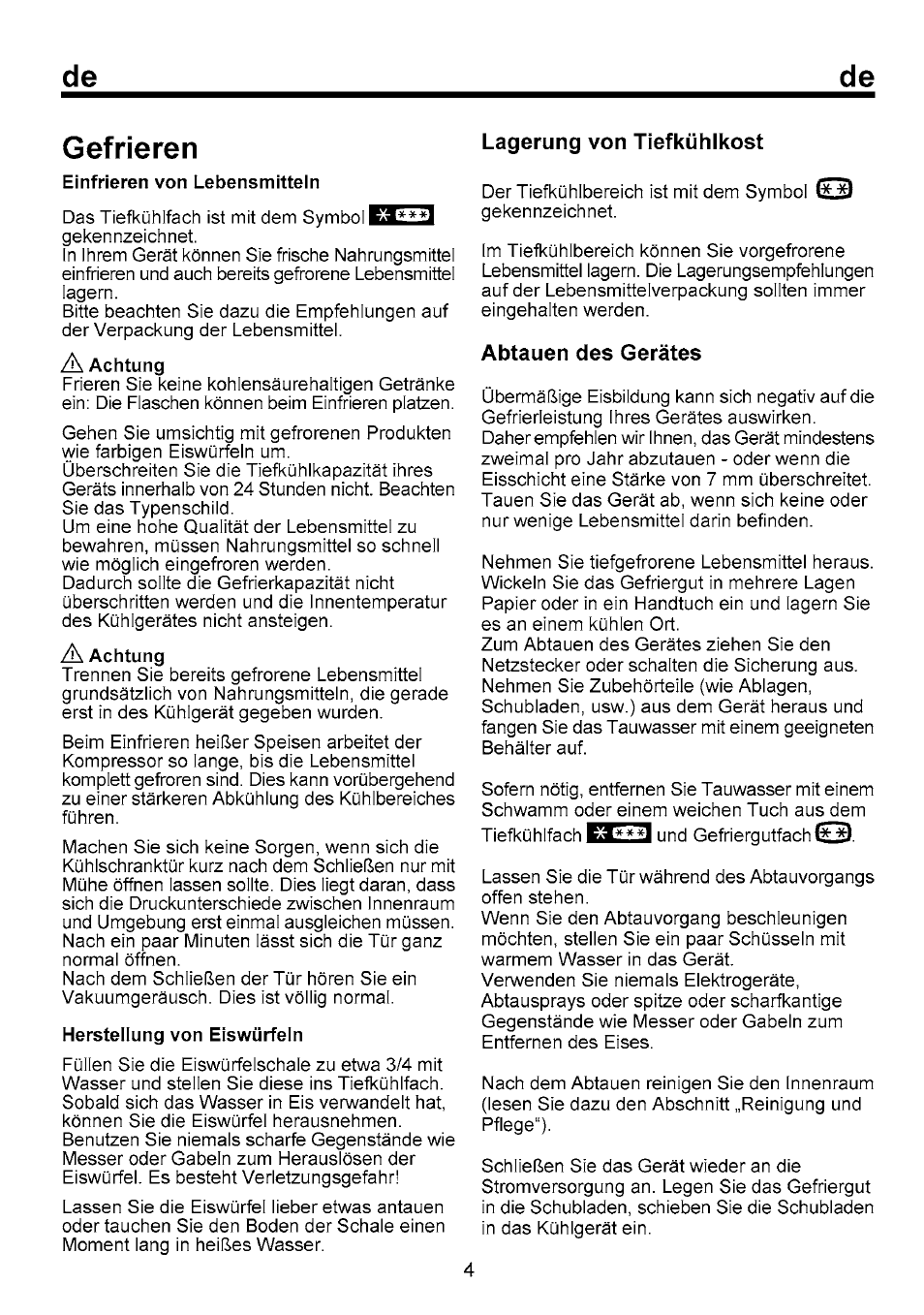 Gefrieren | Beko B 1751 User Manual | Page 20 / 64
