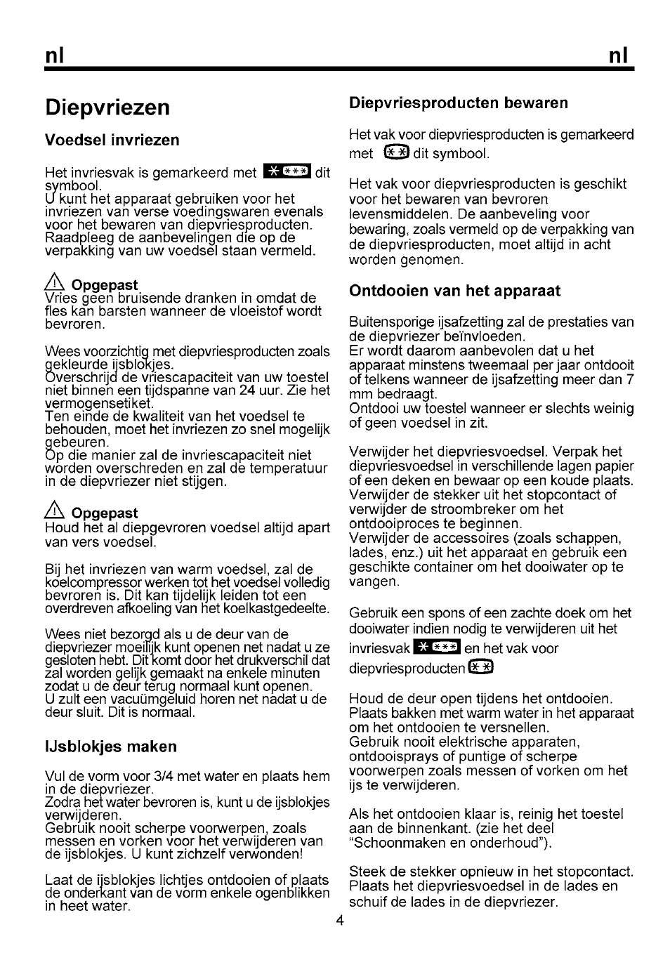 Diepvriezen | Beko B 1751 User Manual | Page 29 / 64