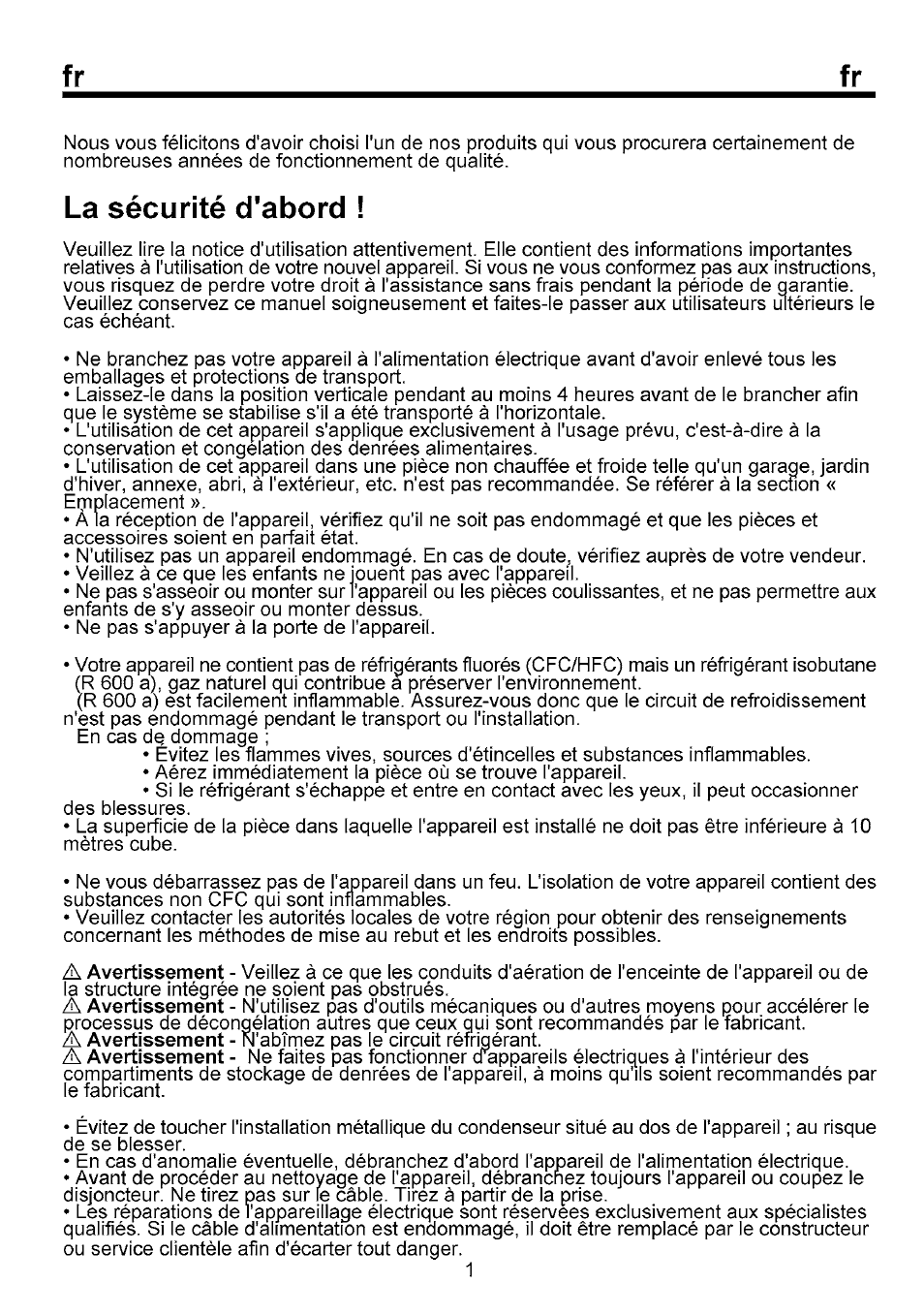 La sécurité d'abord | Beko B 1751 User Manual | Page 35 / 64