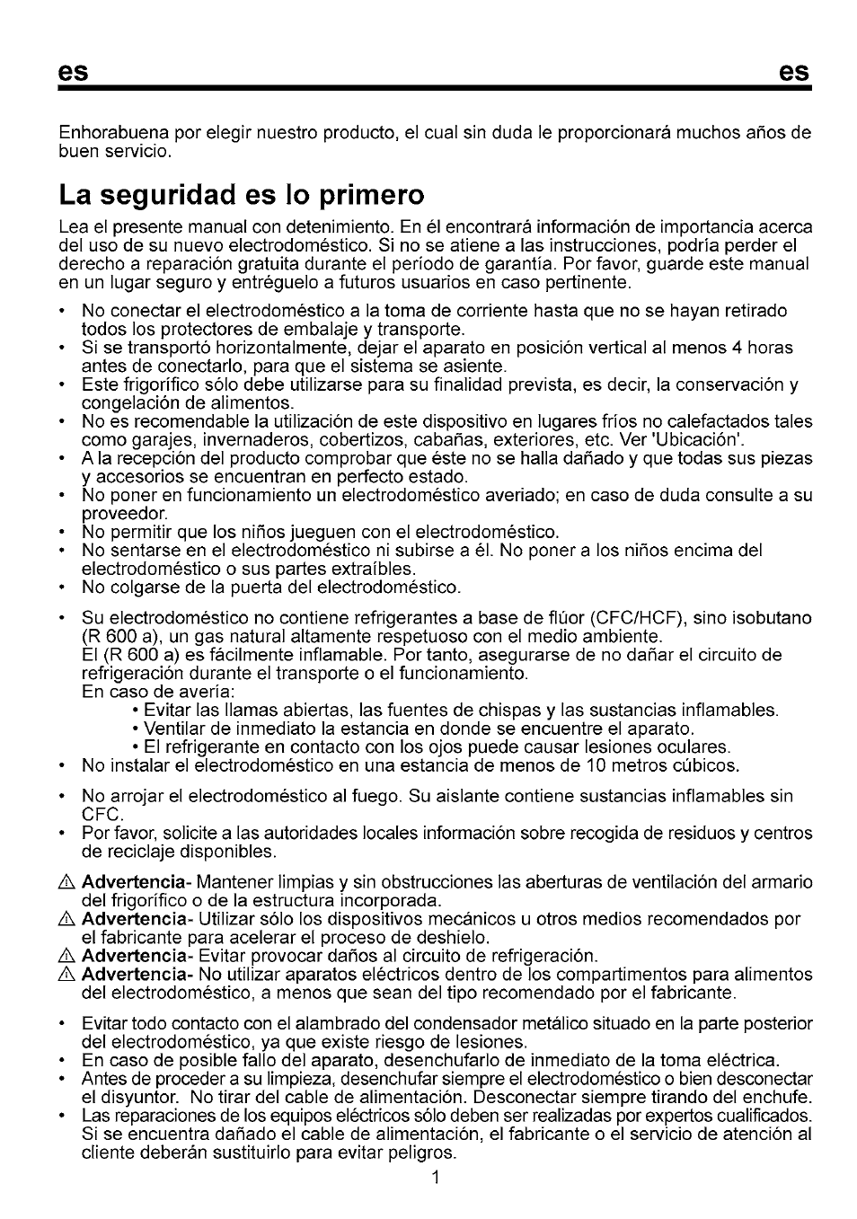 La seguridad es lo primero | Beko B 1751 User Manual | Page 44 / 64