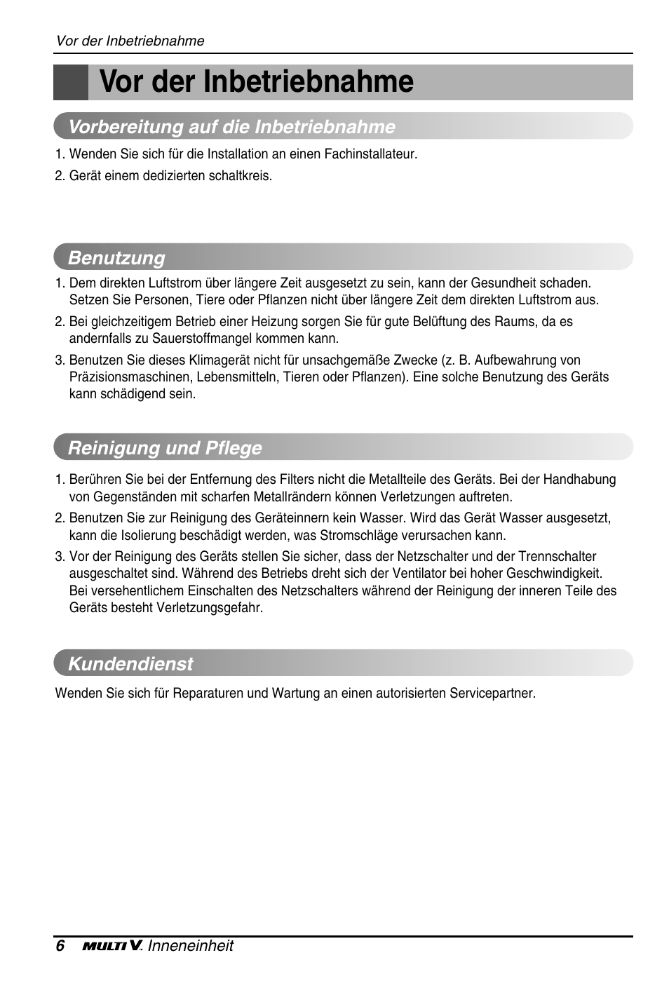 Vor der inbetriebnahme | LG ARNU18GS8V2 User Manual | Page 54 / 110