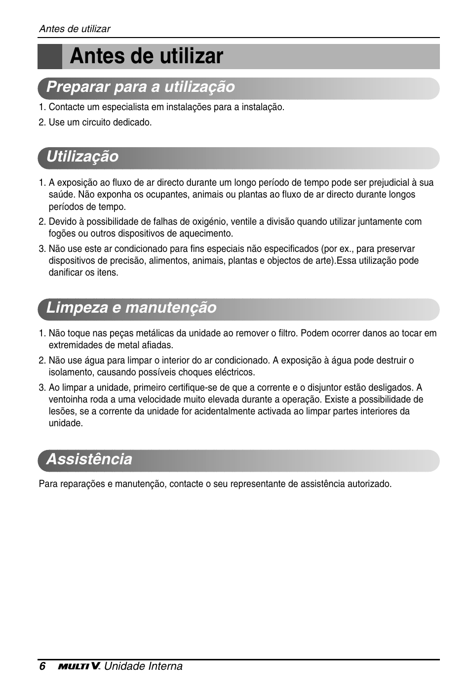 Antes de utilizar | LG ARNU18GS8V2 User Manual | Page 66 / 110