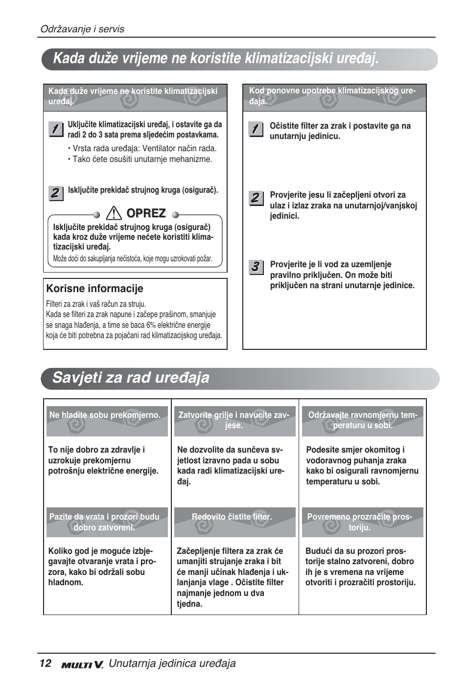 Oprez | LG ARNU07GQAA2 User Manual | Page 208 / 253