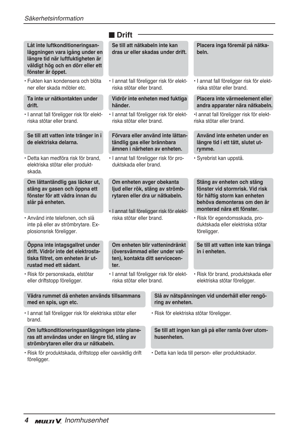 N drift, 4inomhusenhet | LG ARNU07GQAA2 User Manual | Page 214 / 253