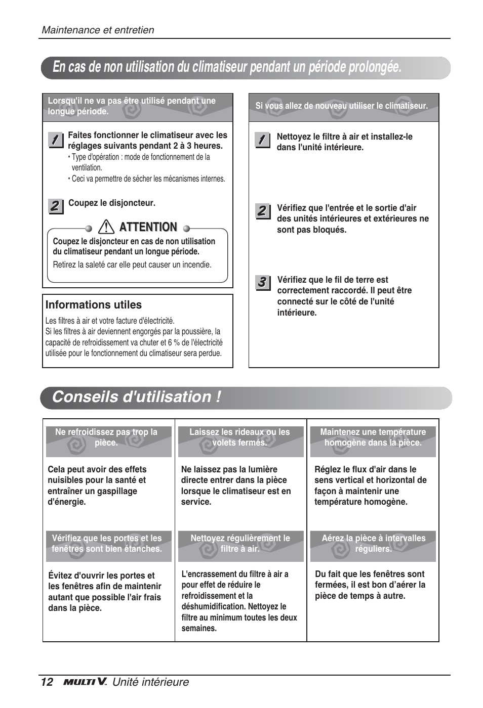 Attention | LG ARNU07GQAA2 User Manual | Page 54 / 253