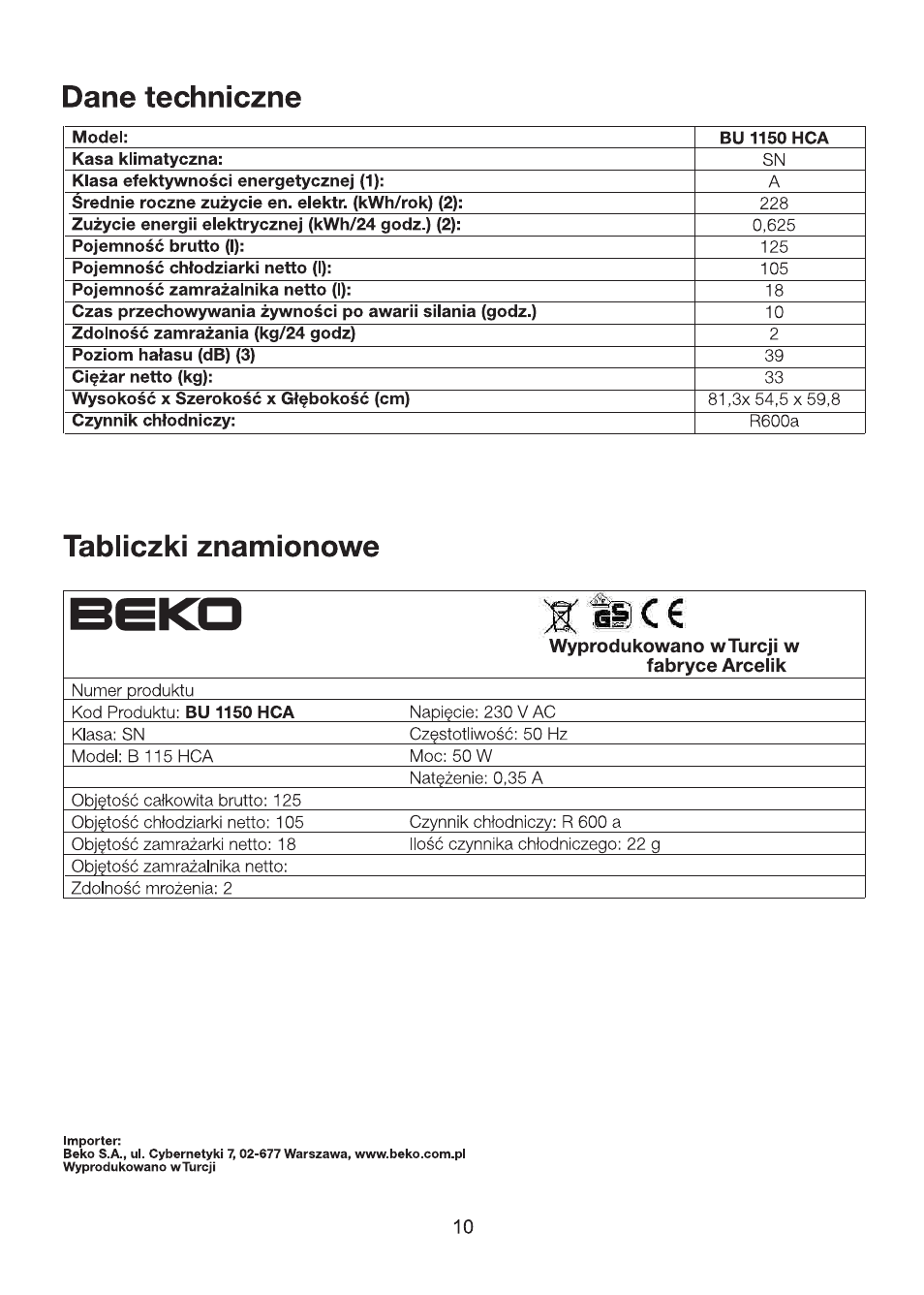 Beko BU 1152 User Manual | Page 24 / 74