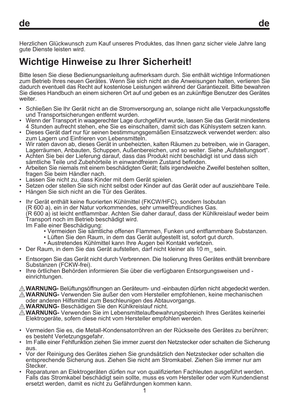 Wichtige hinweise zu ihrer sicherheit | Beko BU 1152 User Manual | Page 46 / 74