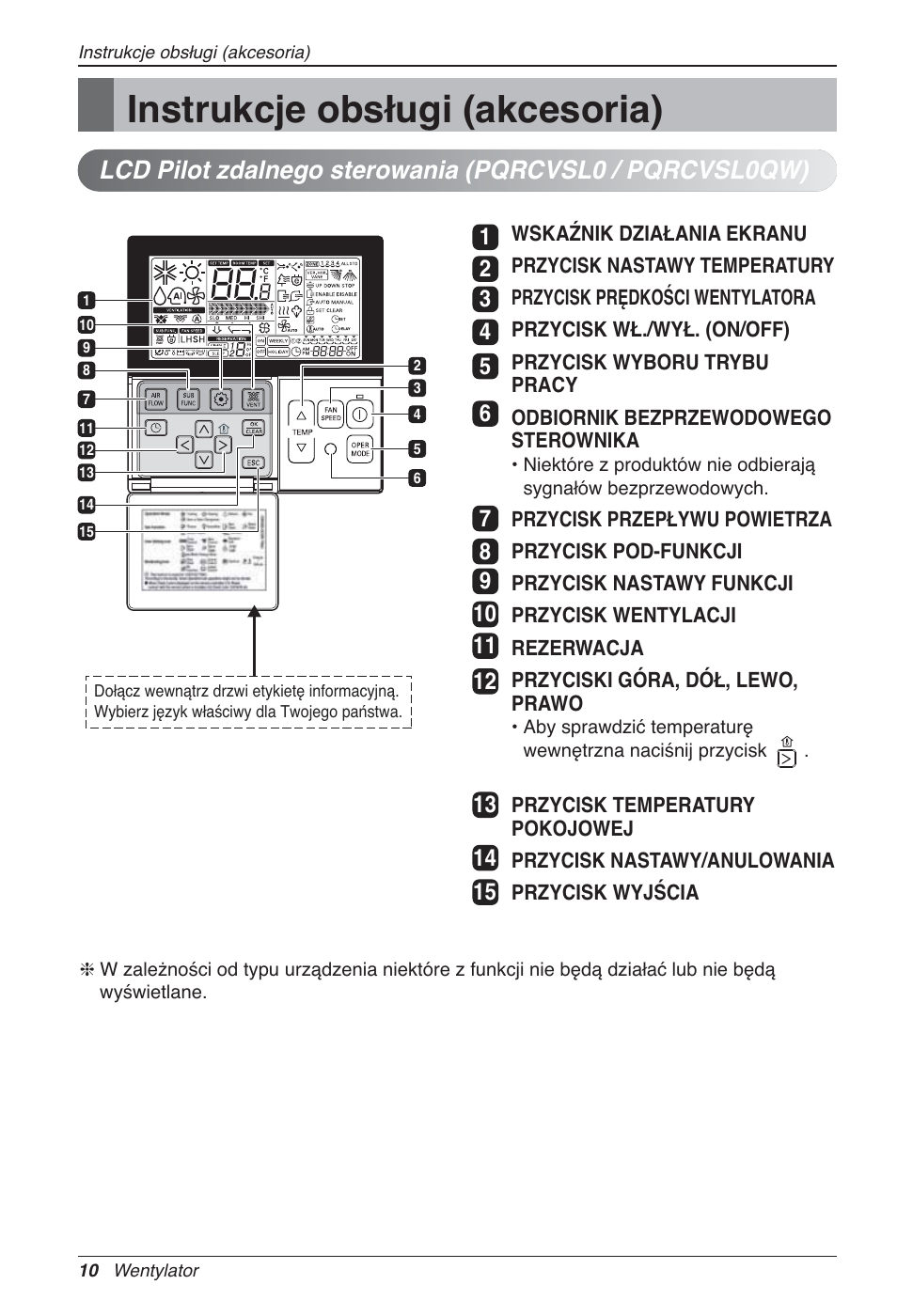 Instrukcje obsługi (akcesoria) | LG LZ-H200GBA2 User Manual | Page 186 / 419