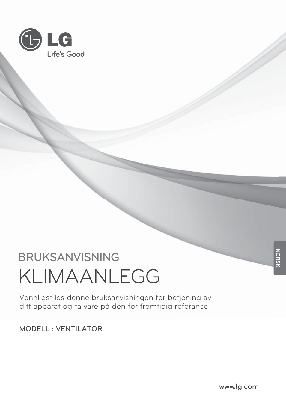 Norsk, Klimaanlegg, Bruksanvisning | LG LZ-H200GBA2 User Manual | Page 353 / 419